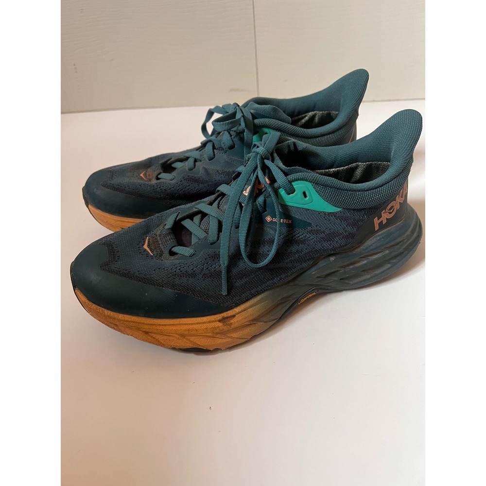 Hoka Speedgoat 5 GTX Gore-Tex Trail Running Shoes Teal Orange Womens 7.5 1127913
